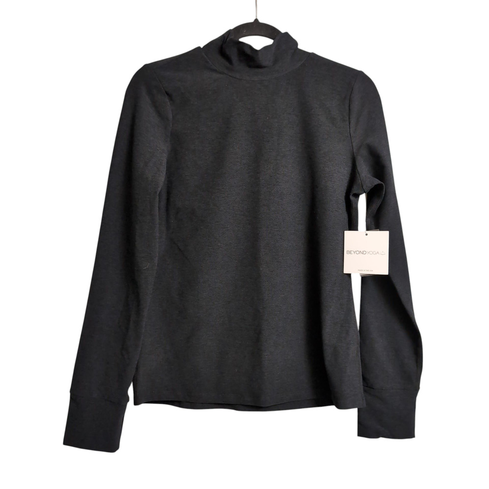 Beyond Yoga Spacedye Captivating Turtleneck Pullover Darkest Night Athleisure L